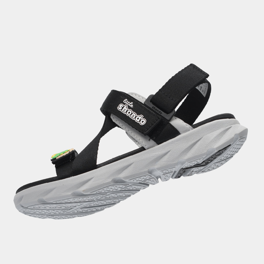 Sandal bé trai Little 6 khủng long đen
