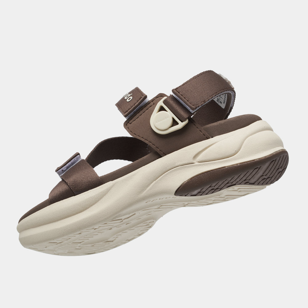 Sandal nam nữ F8B quai xoay nâu đậm