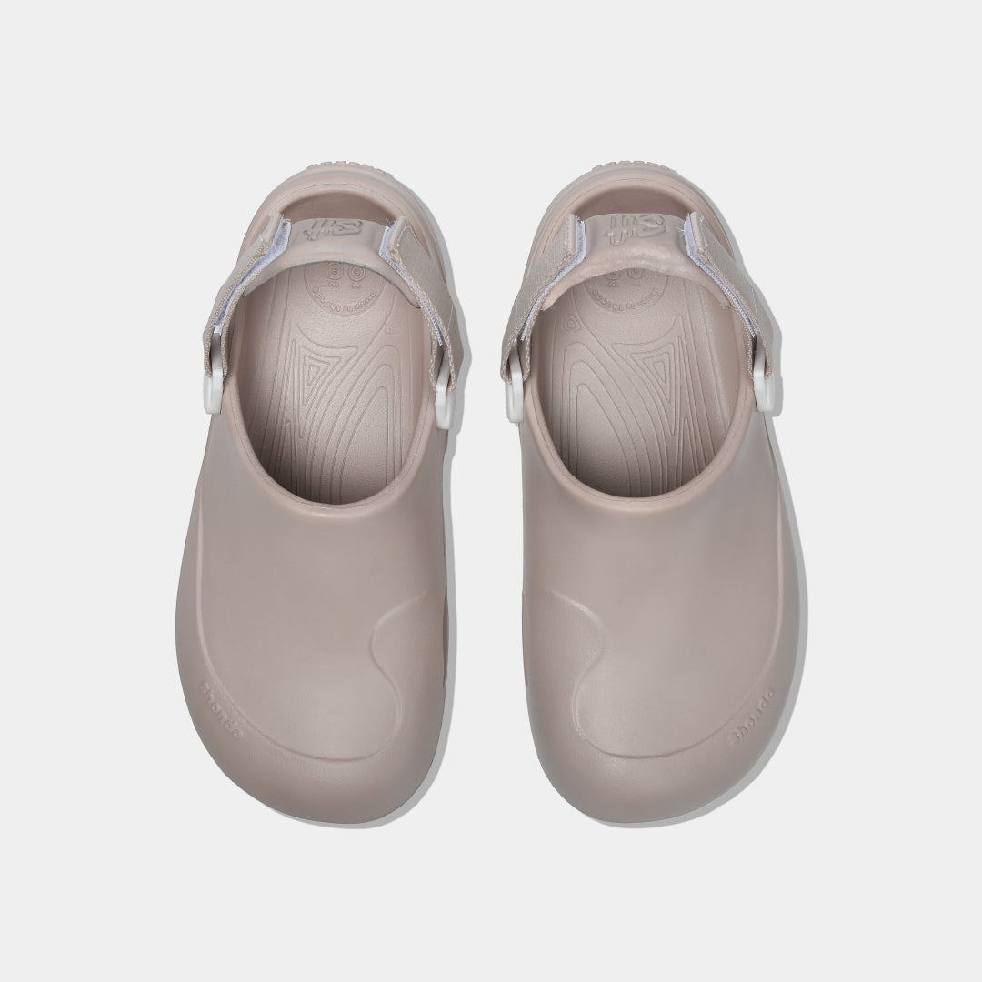 Clog nhựa đúc nữ Suke hồng be