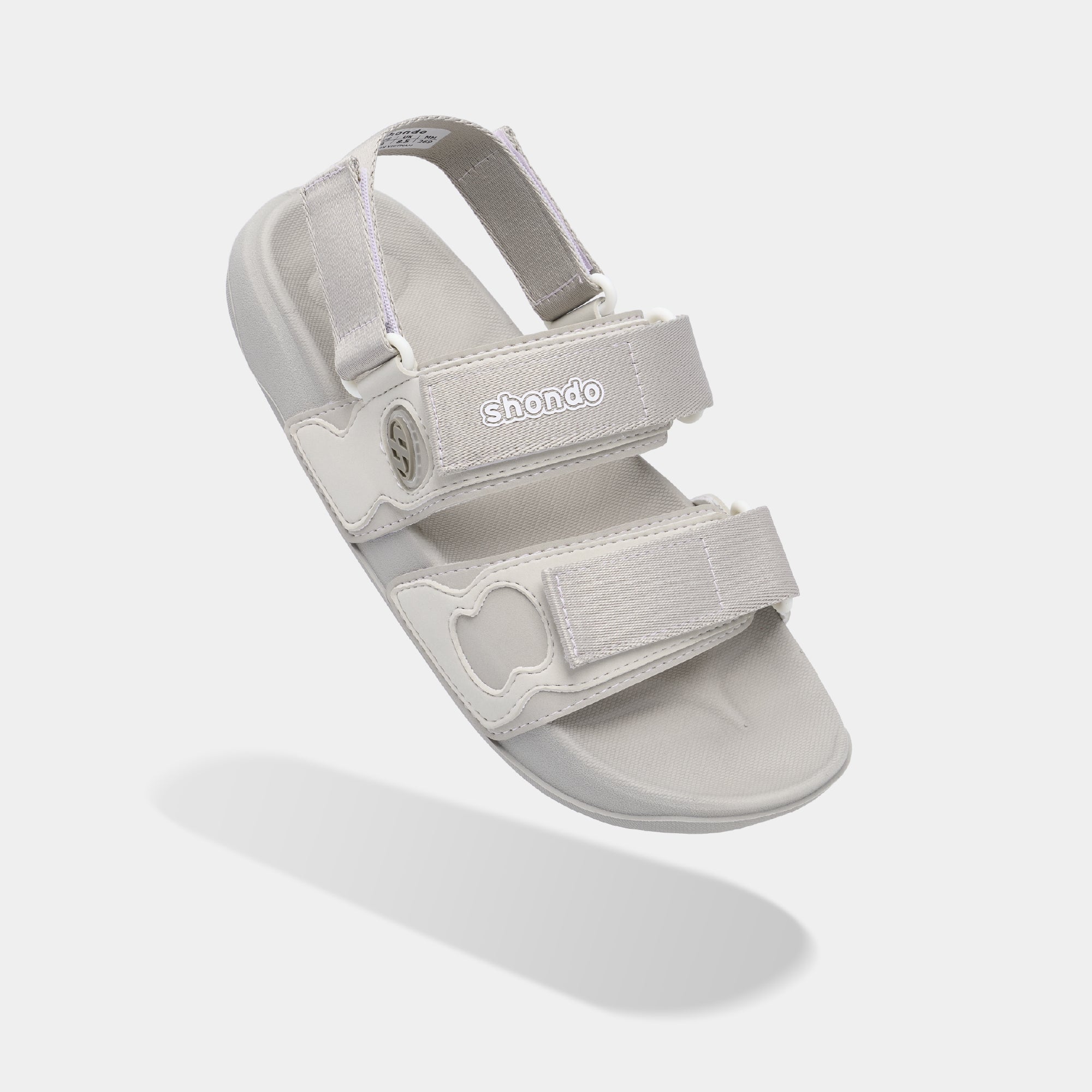 Sandal Platy 7 quai ngang unisex xám