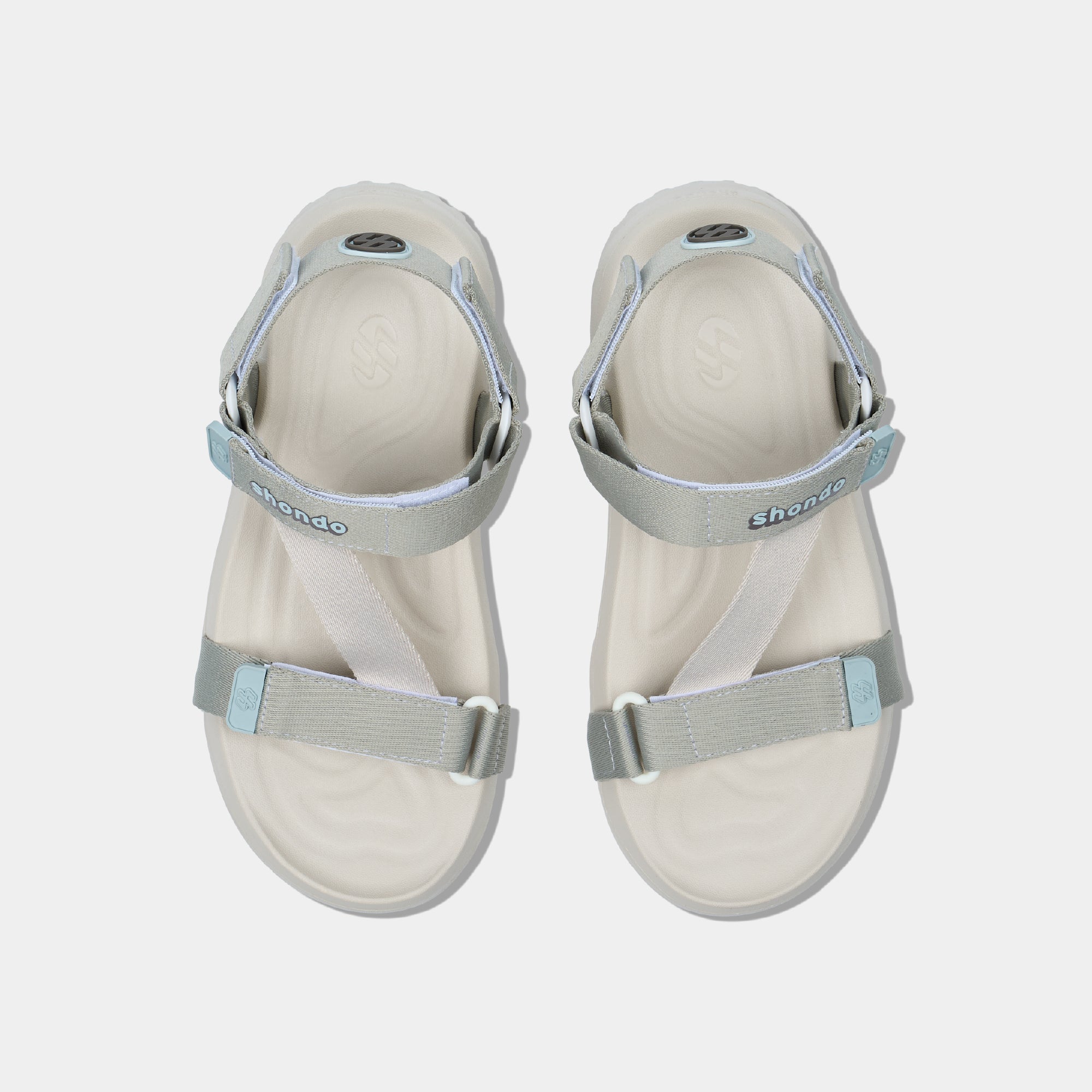 Sandal F11 quai chéo unisex xám rêu
