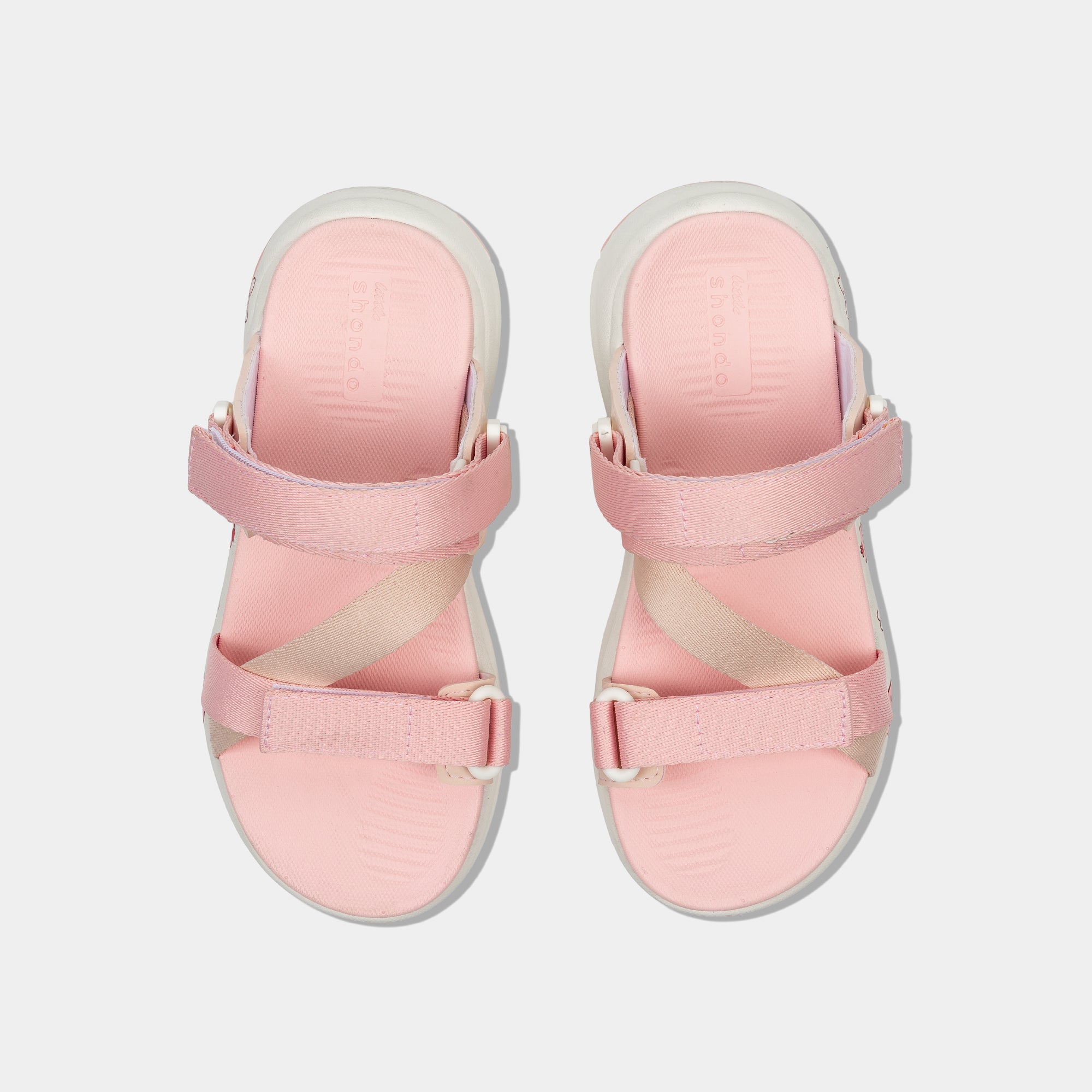 Sandal trẻ em Little 8 quai xoay hồng