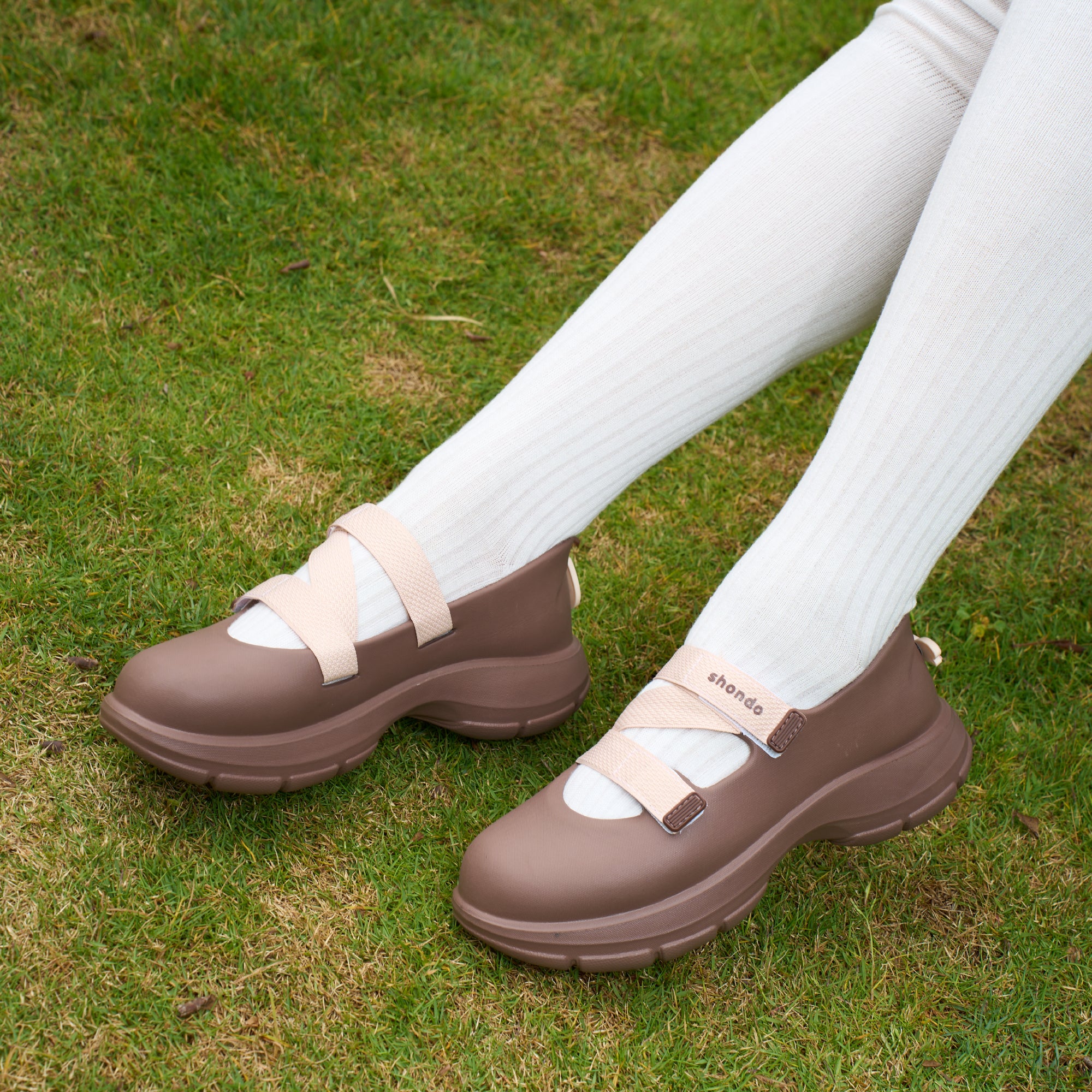 Giày Ballet Sneaker Nữ Shondo Dreamie Màu Nâu Hồng