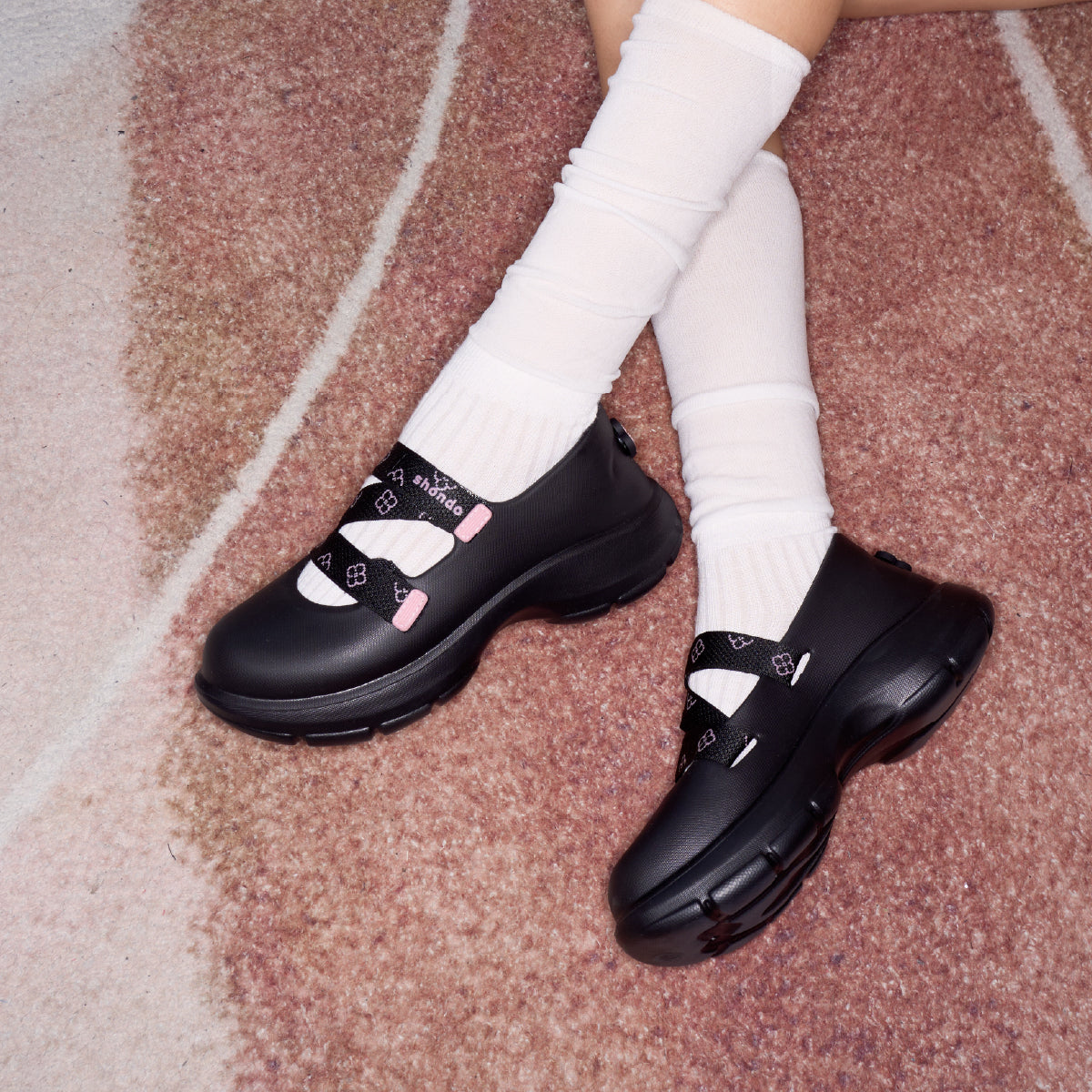 Giày Sneaker ballet Dreamie Limax hoa nữ đen
