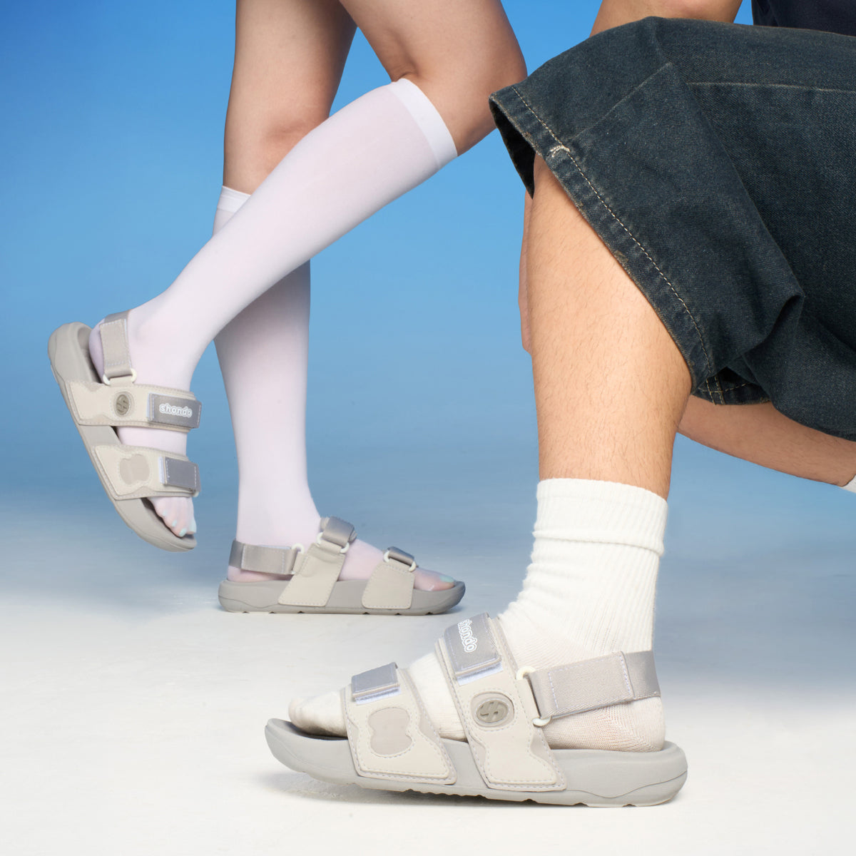 Sandal Platy 7 Quai Ngang Unisex Xám