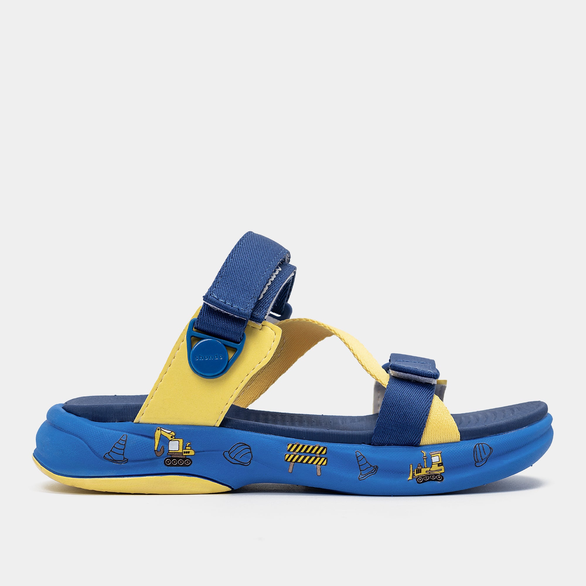 Sandal trẻ em Little 8 quai xoay xanh dương