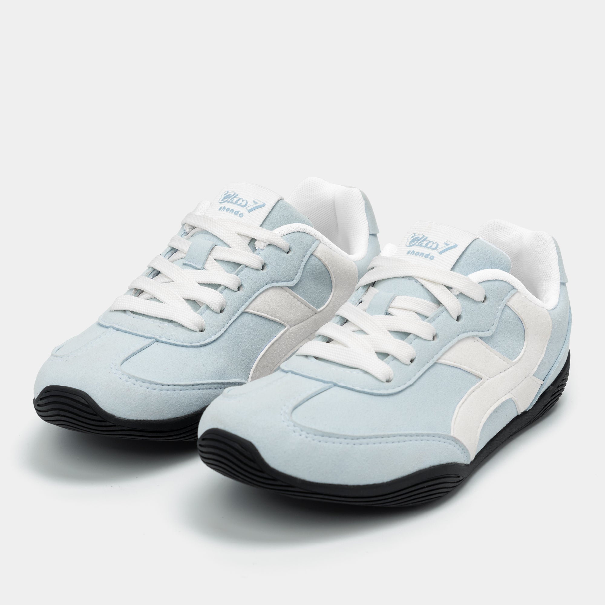 Giày Sneaker Shondo Class 7 Đế Thấp Nữ Màu Xanh Dương