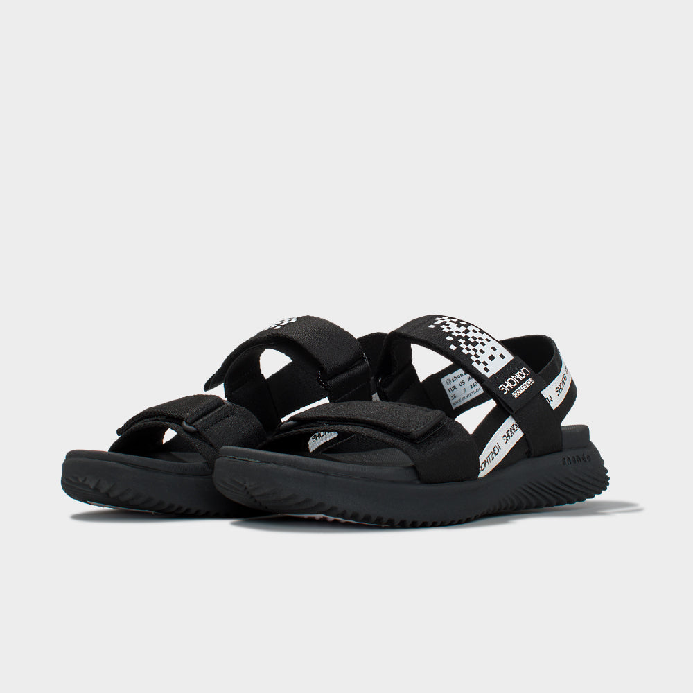 Sandals F7 Continew full đen hoạ tiết