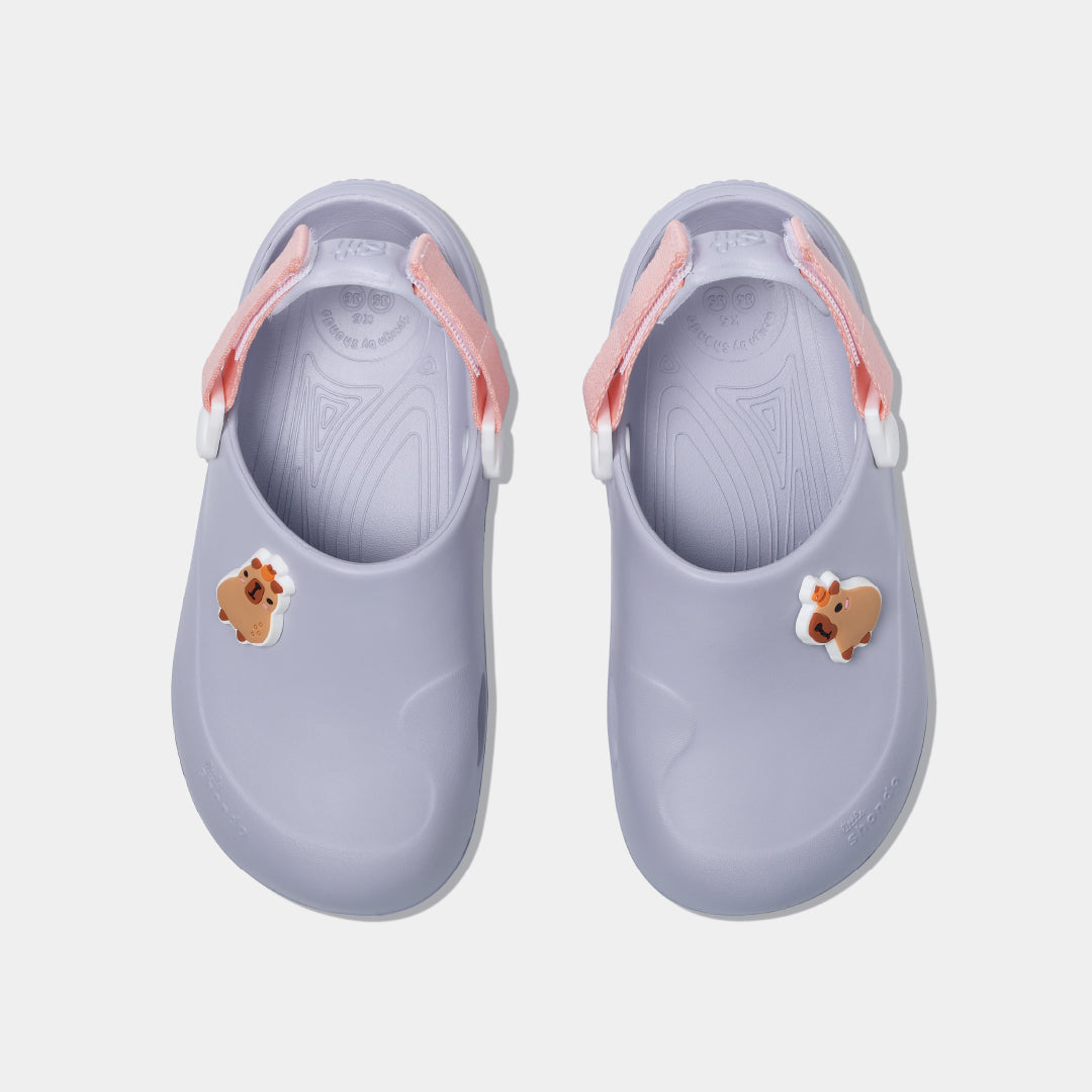 Clog Little Suke bé gái nhựa đúc tím