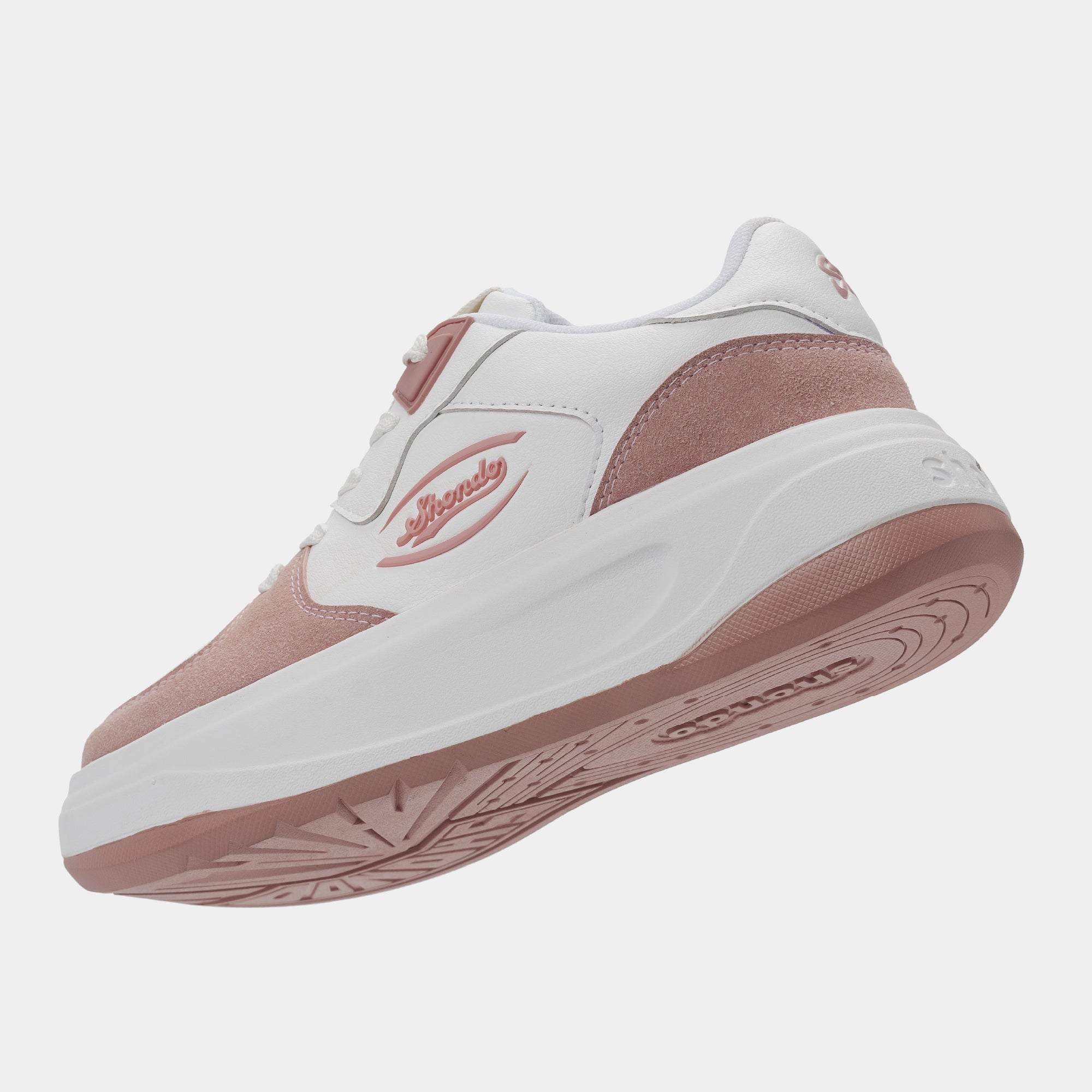 Giày sneaker Class 2 logo Shondo nữ trắng hồng