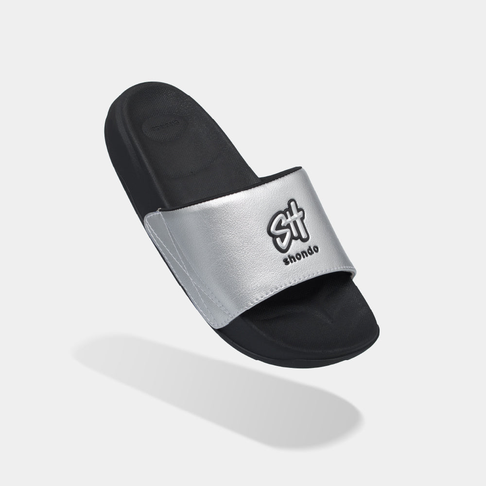 Dép Trendy 7 logo SH TPU đen metallic