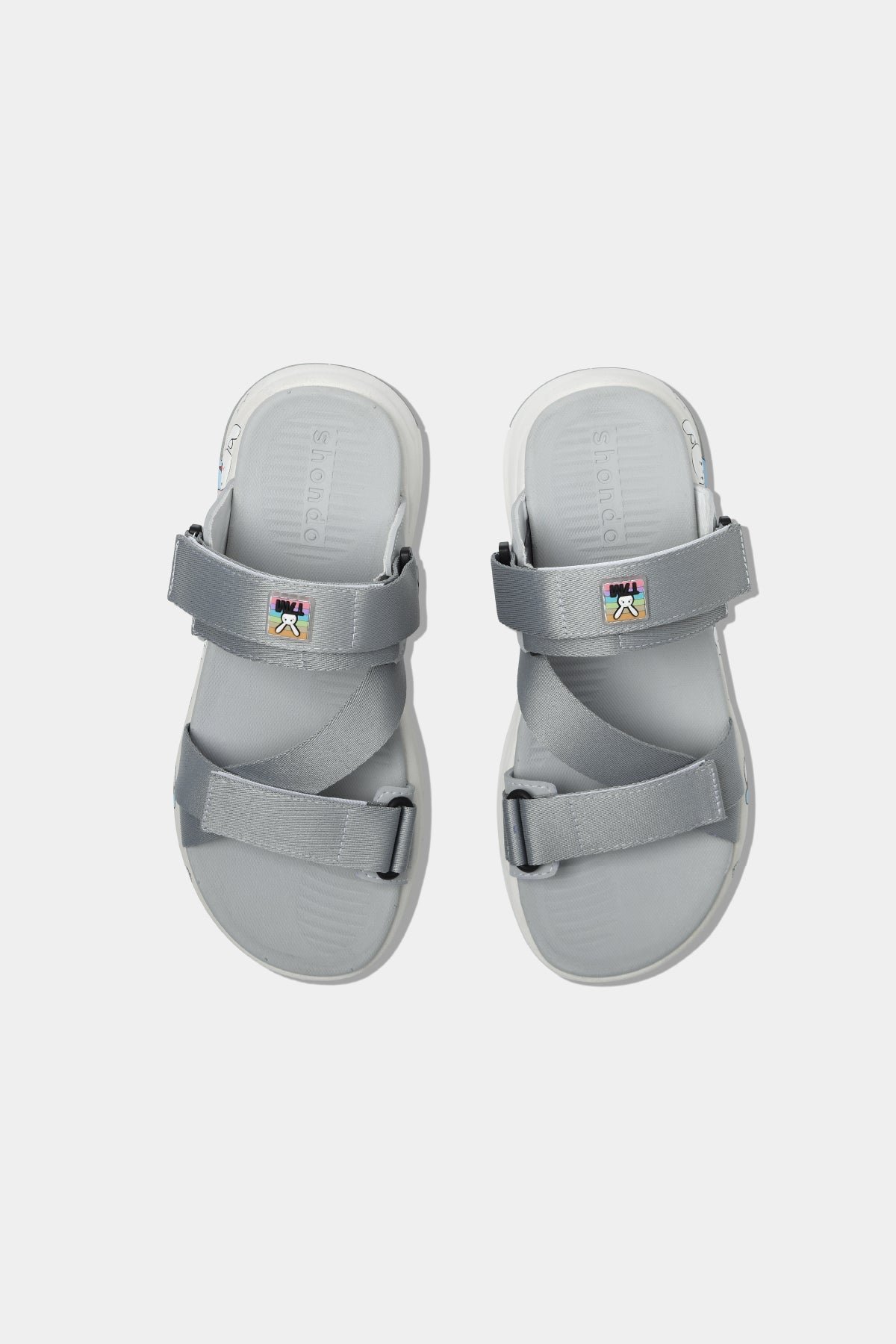 Sandal F8B T7M nam nữ khóa xoay xám
