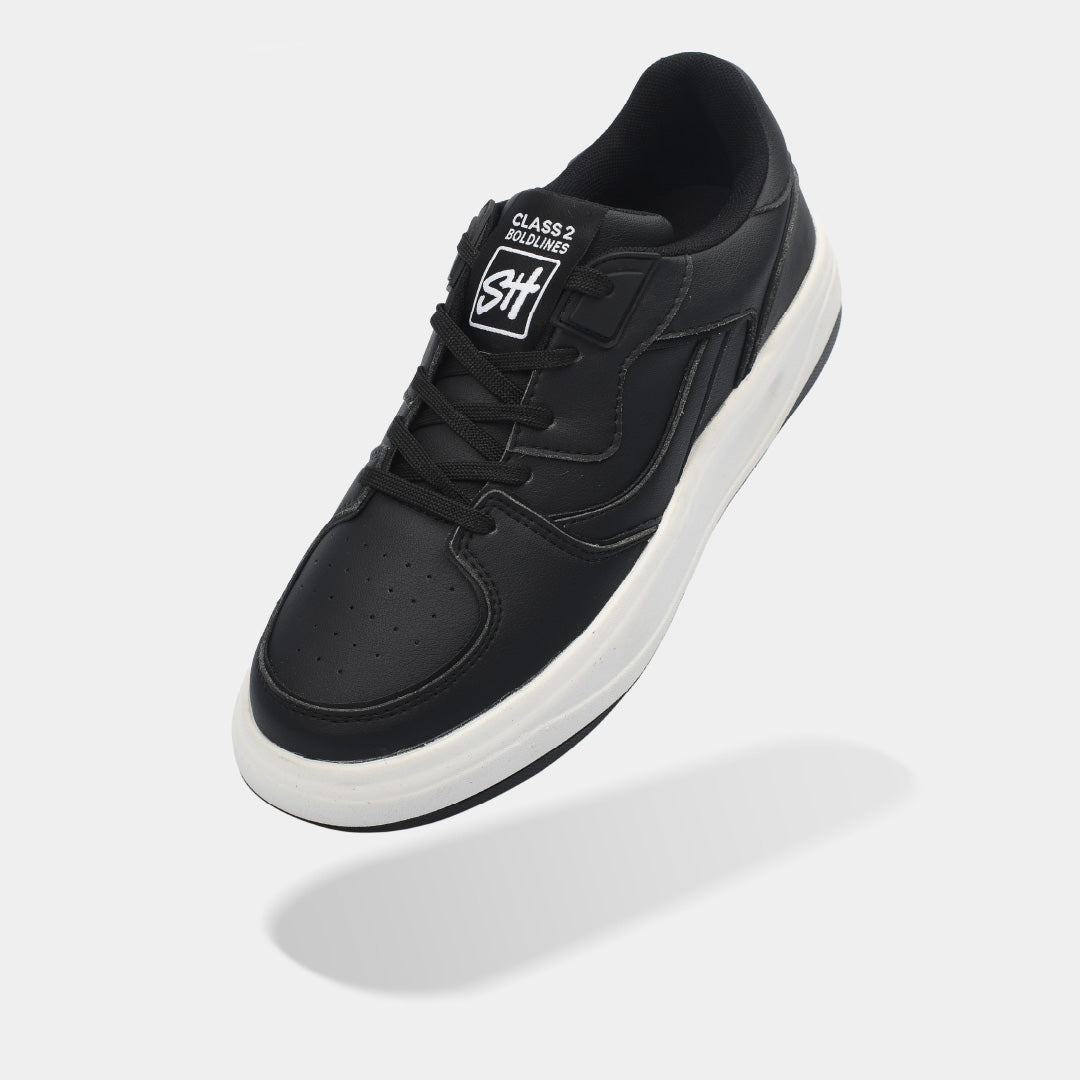 Class 2 black men's and women's sports shoes