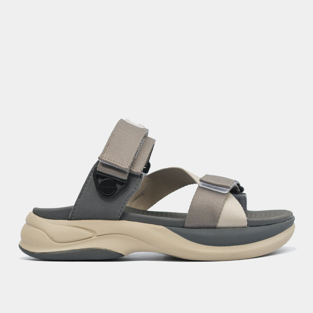Sandal nam nữ F8B quai xoay be xám