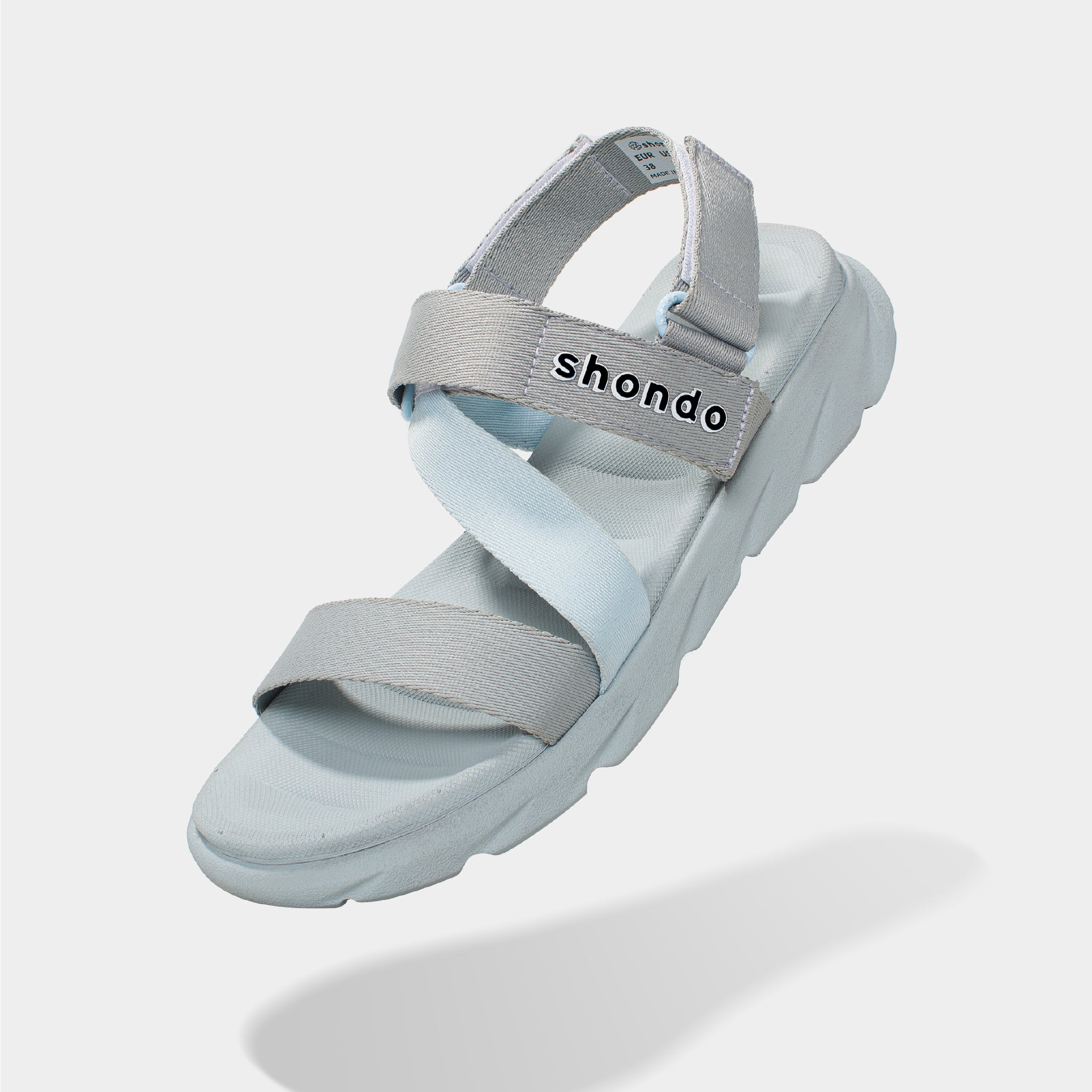 Sandals F6 sport đế xám phối quai xanh da trời