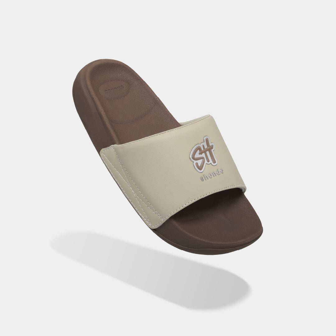 Dép Trendy 7 logo SH TPU nâu be