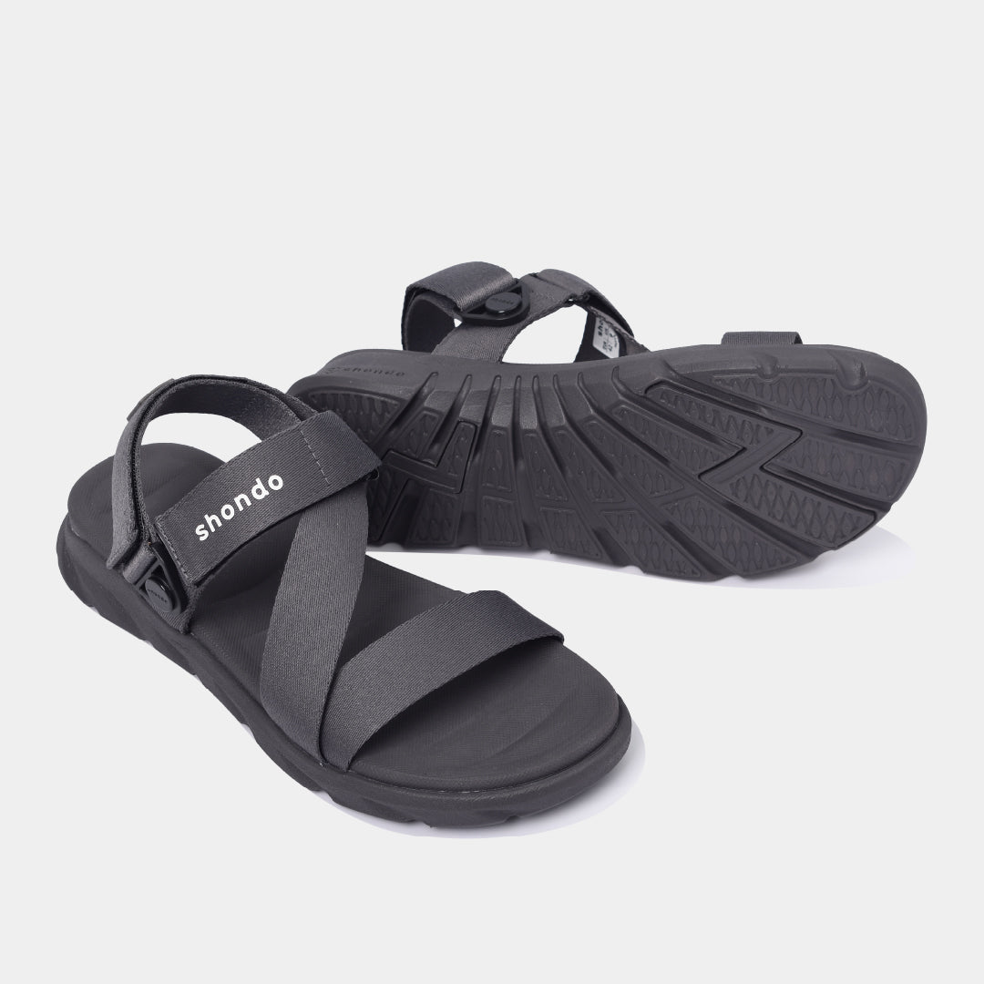 Sandal nam nữ F6S quai xoay xám đậm