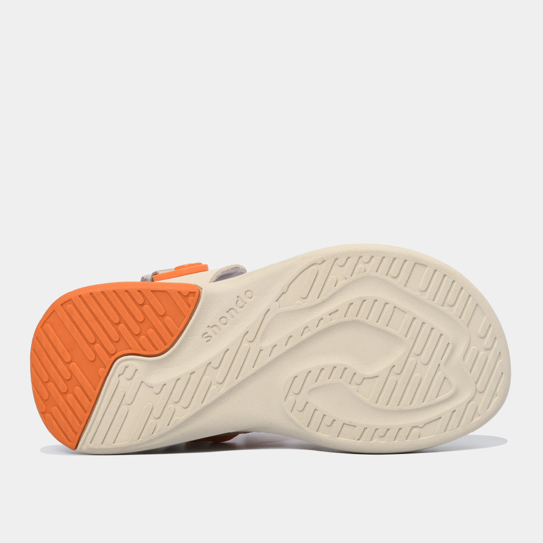 Sandal nữ F8B quai xoay nâu be cam