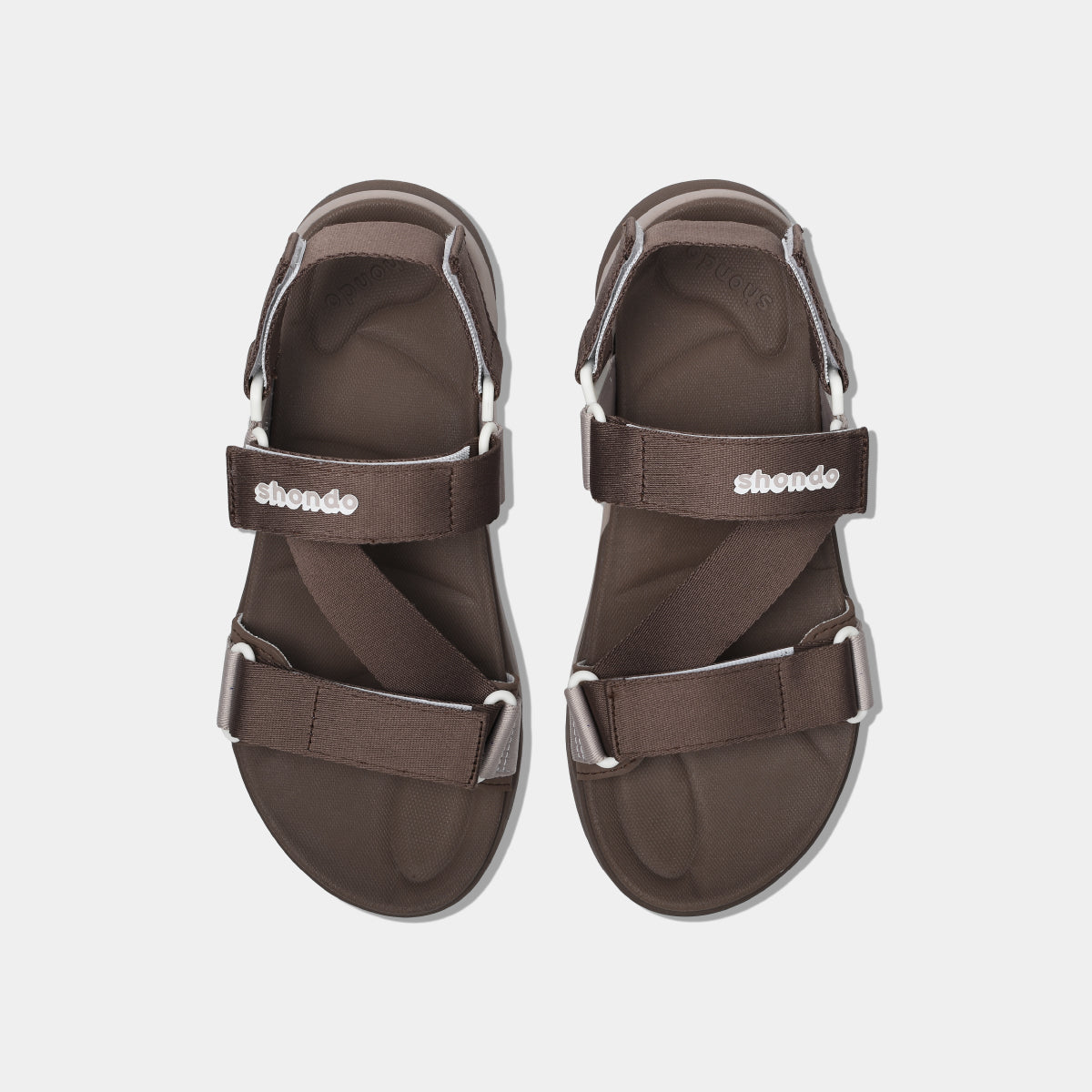 Sandal F8M thể thao nam nữ quai chéo nâu