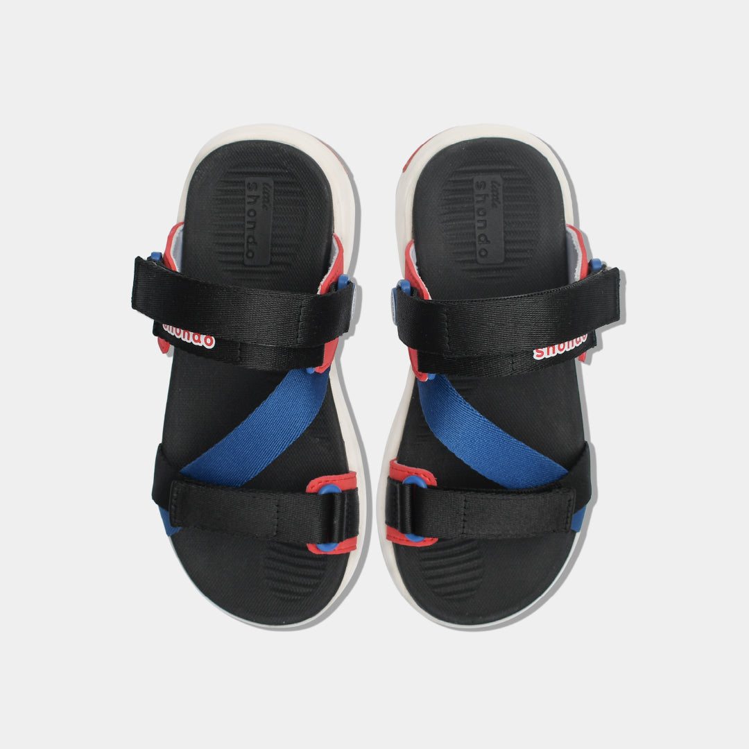 Sandal trẻ em Little 8 quai xoay đen
