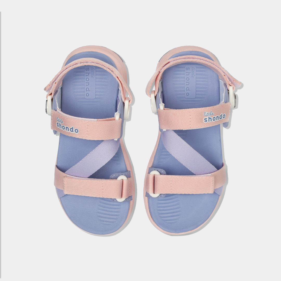 Sandal trẻ em Little 8 quai xoay hồng