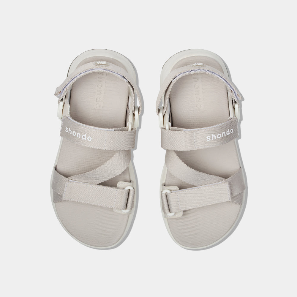 Sandal nam nữ F8B quai xoay nâu xám