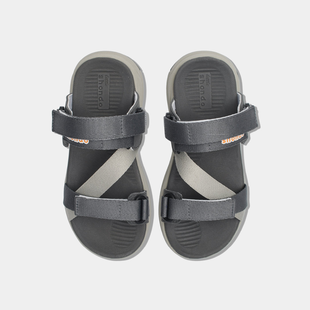 Sandal trẻ em Little 8 quai xoay xám