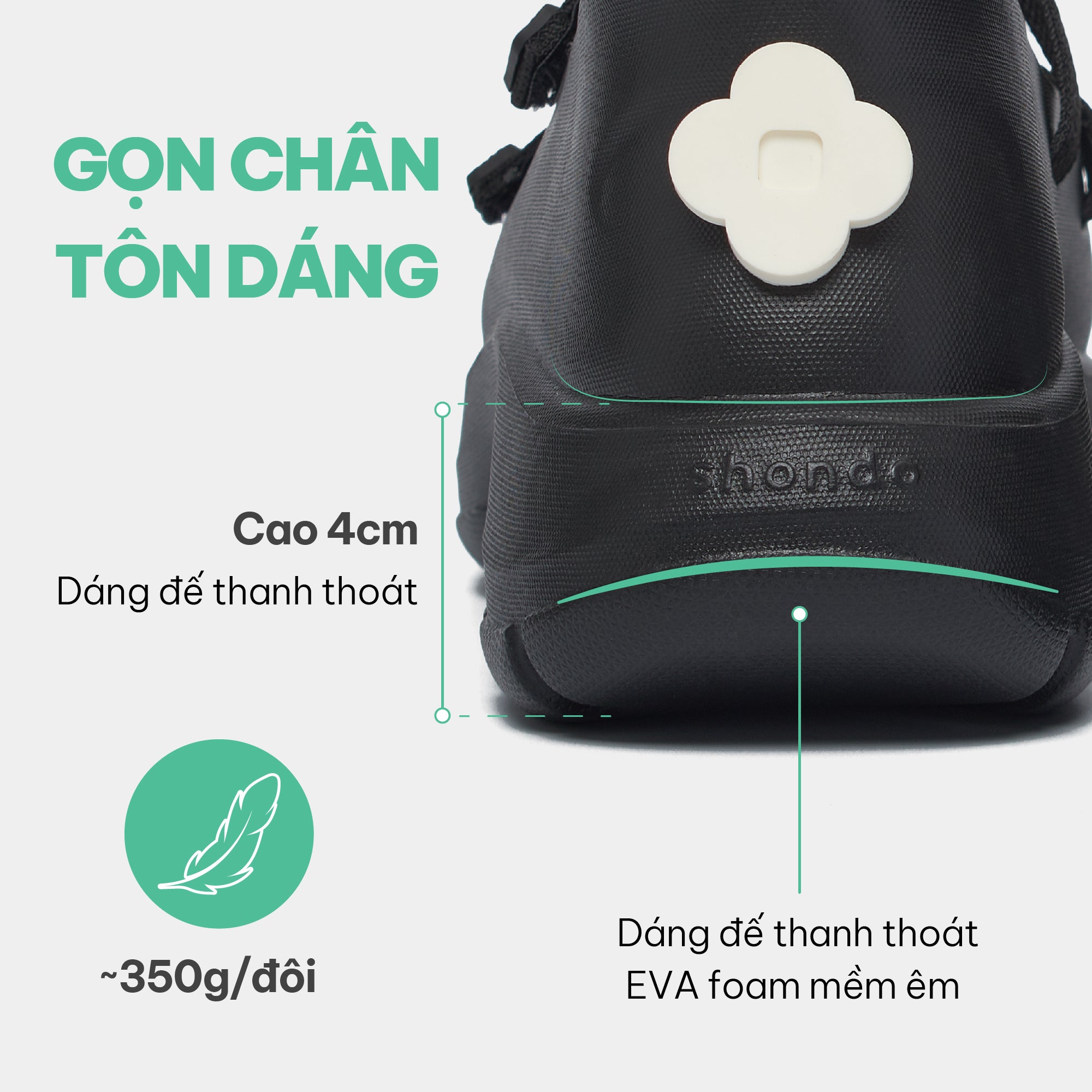 Giày ballet sneaker nữ Dreamie đen