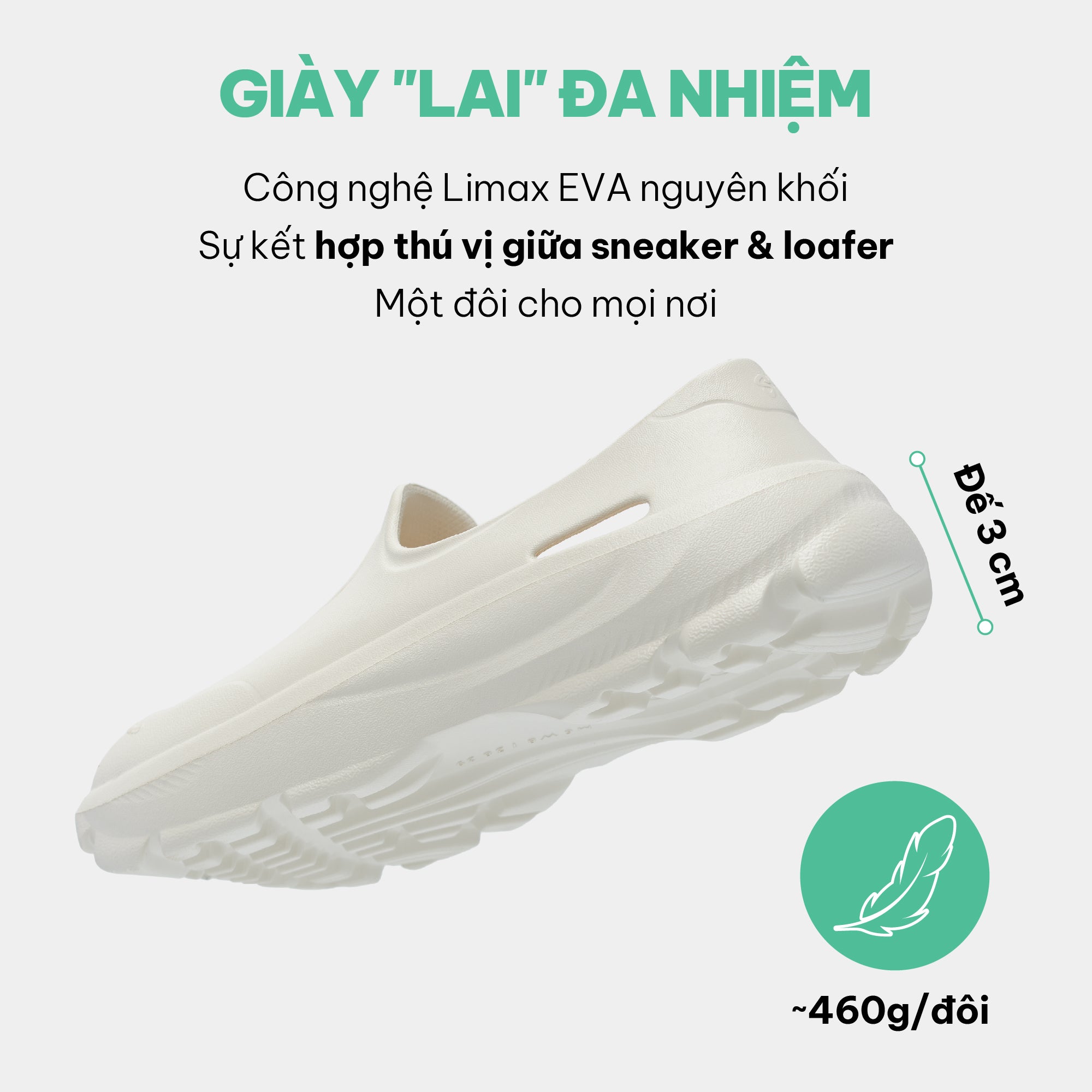 Giày Sneaker Shondo EZI Limax Nữ Valentine Màu Trắng Kem