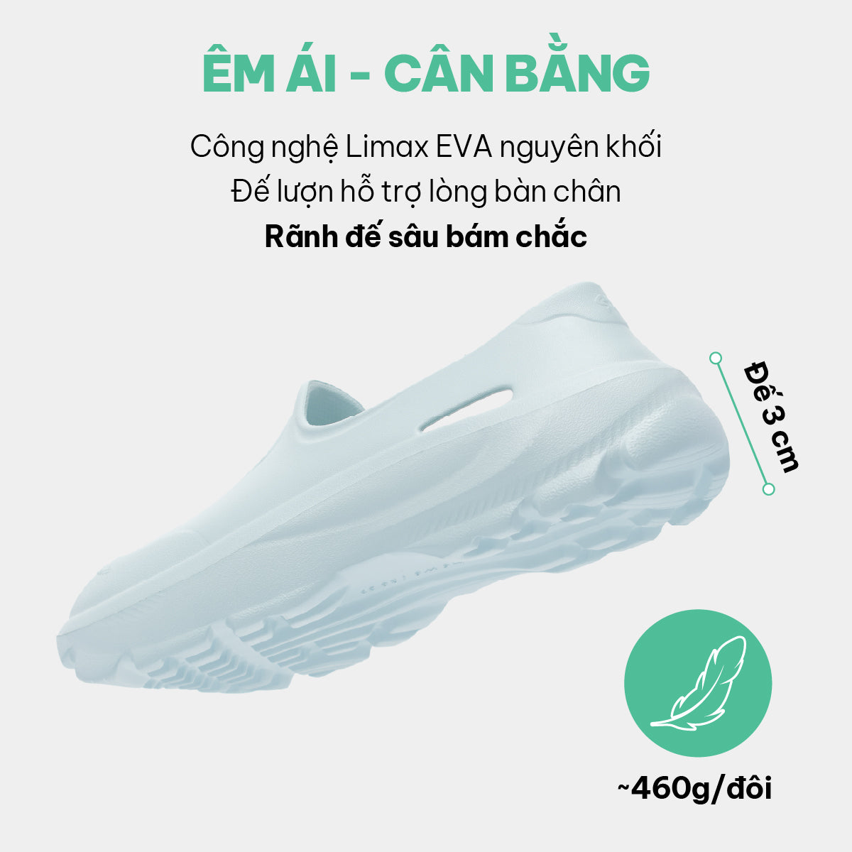 Giày Sneaker EZI Limax nữ xanh ngọc