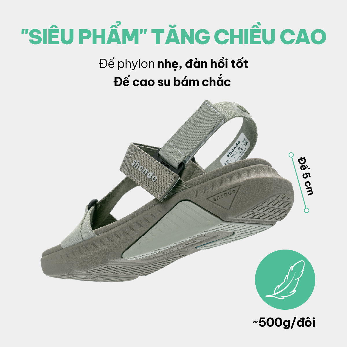 Sandal F7R quai chéo unisex rêu