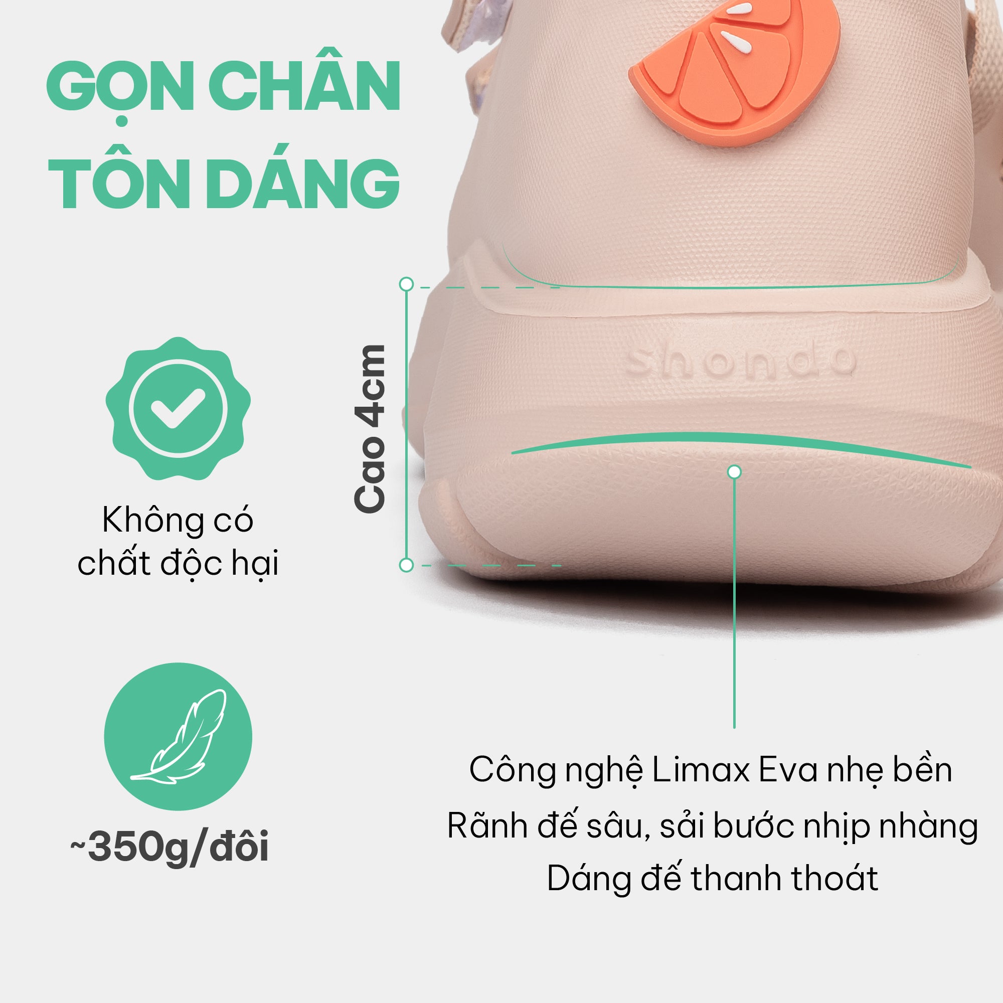 Giày ballet sneaker nữ Dreamie hồng nhạt