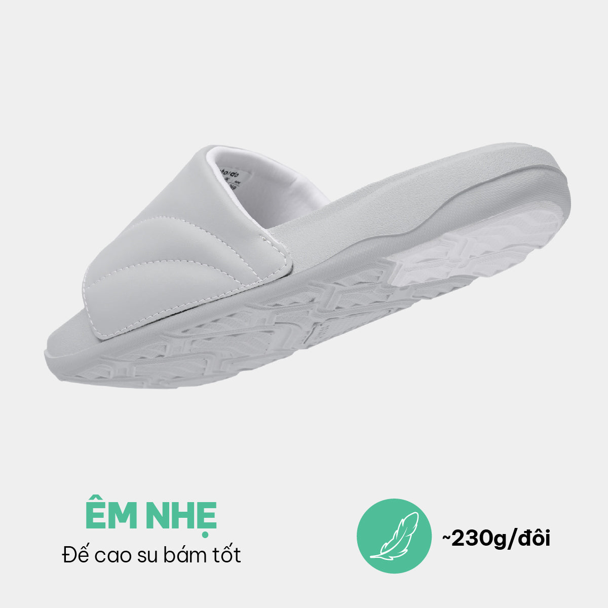 Dép Trendy 7 quai phồng unisex xám
