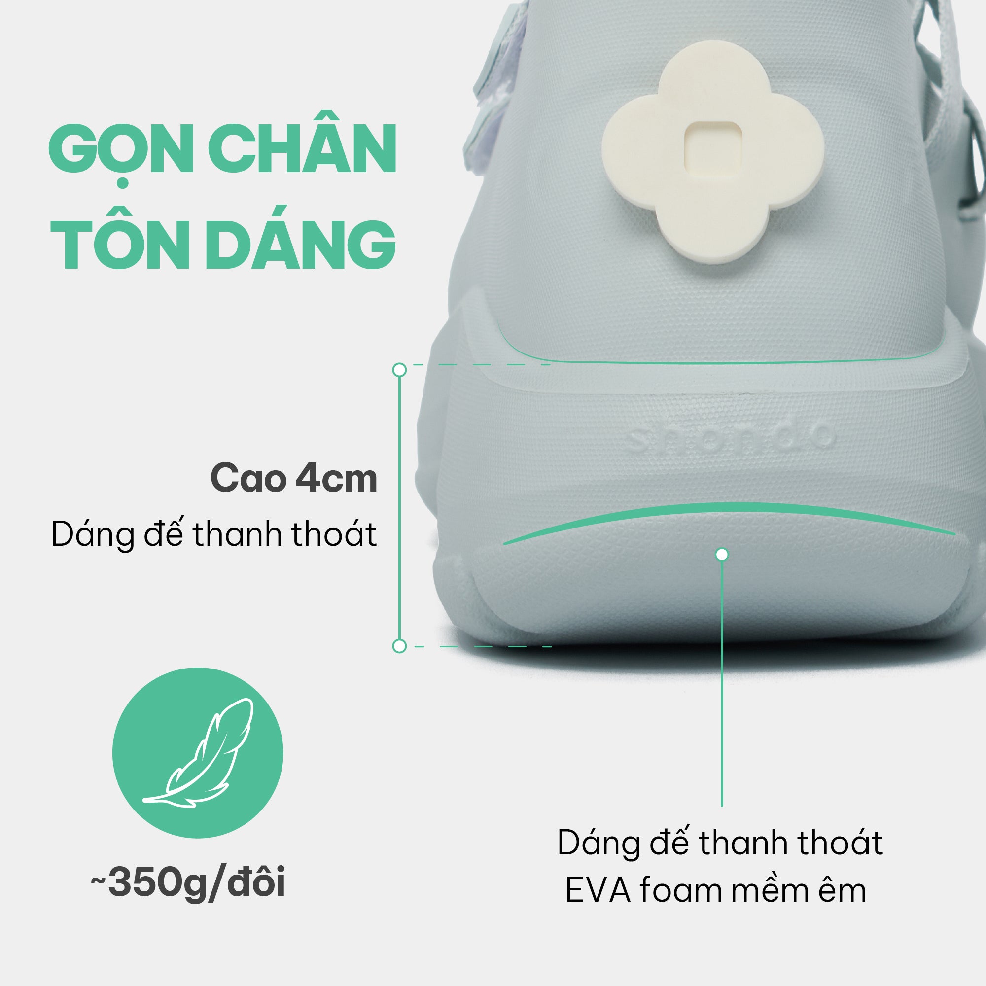 Giày ballet sneaker nữ Dreamie xanh dương