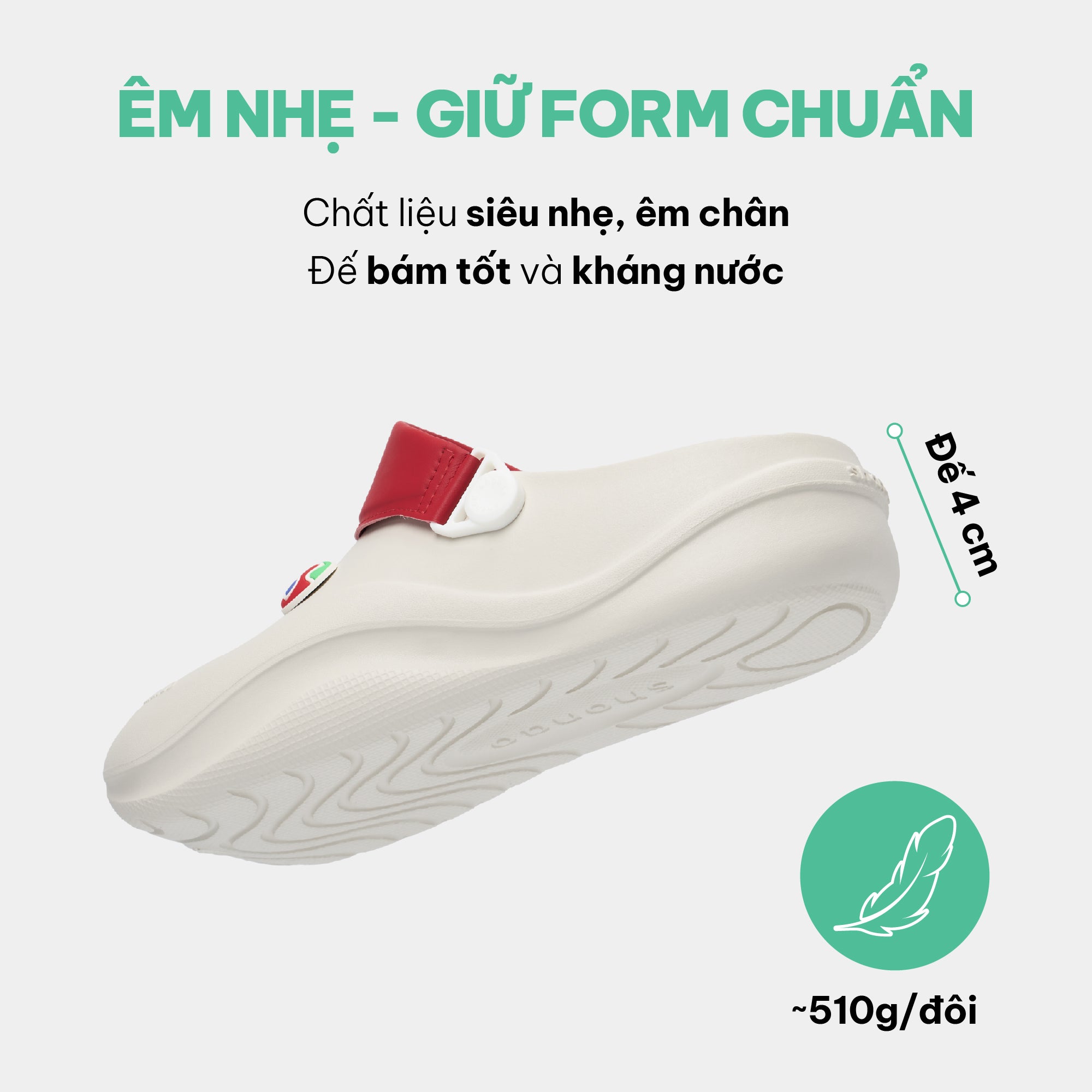 Clog Suke CHAMPION 26 nam trắng