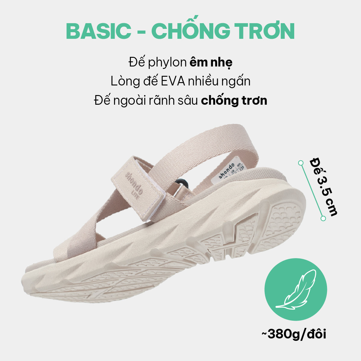 Sandal F6S Lite quai chéo nữ hồng