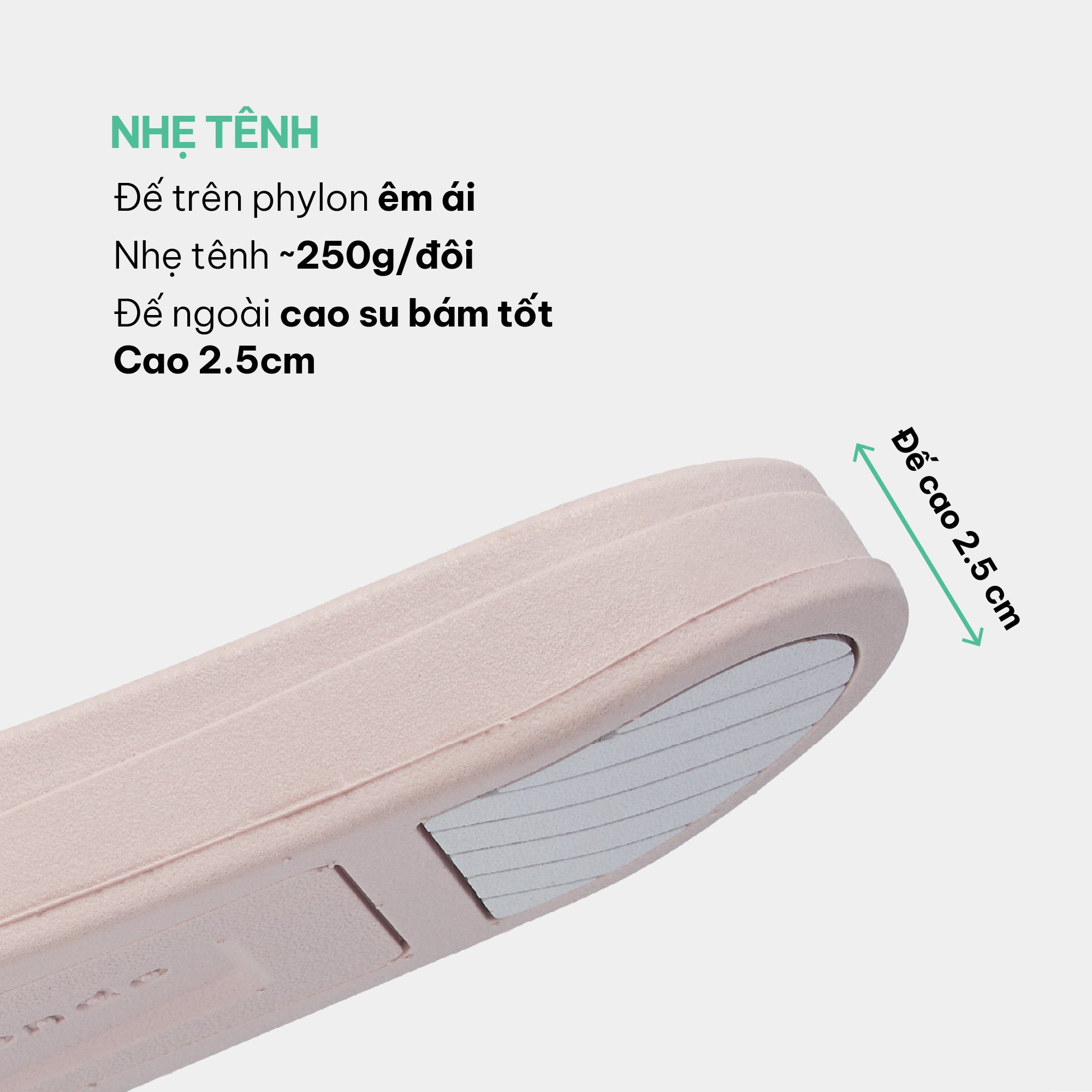 Dép quai ngang Trendy 2 thêu logo Shondo hồng