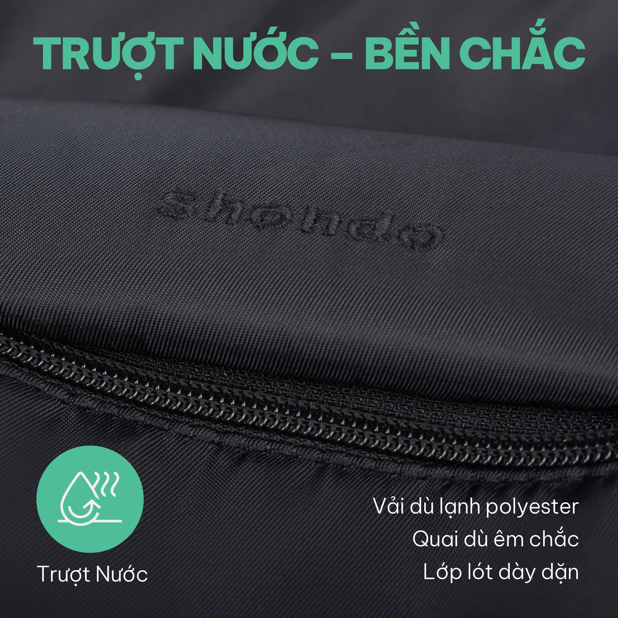 Túi đeo chéo vải dù nam đen