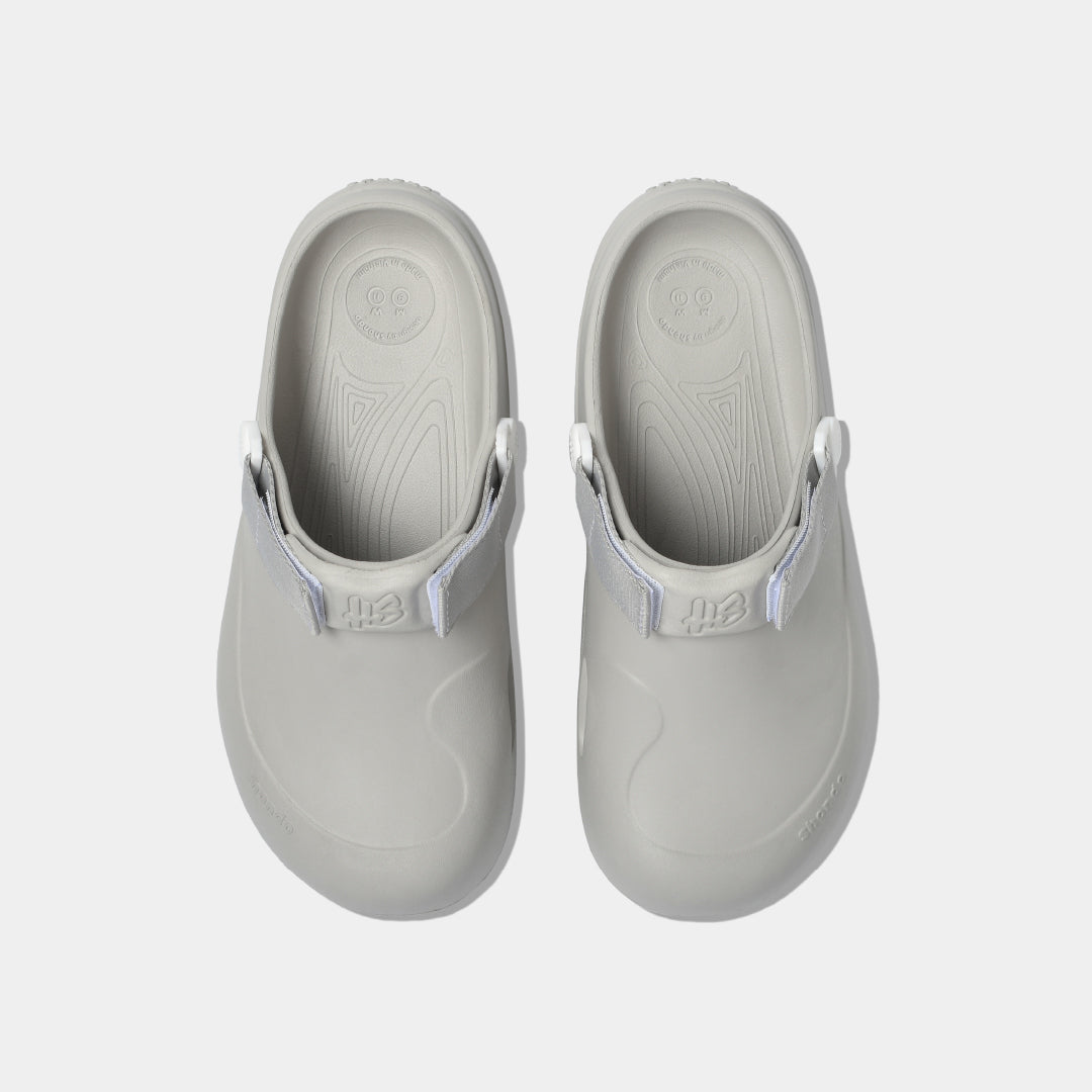 Clog SUKE nhựa đúc nam nữ xám