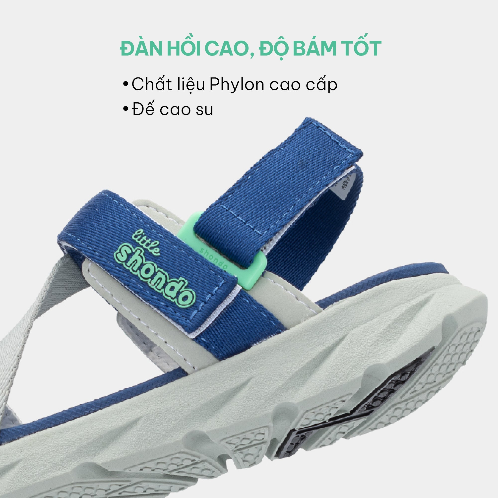 Sandal bé trai Li6 Capybara xanh