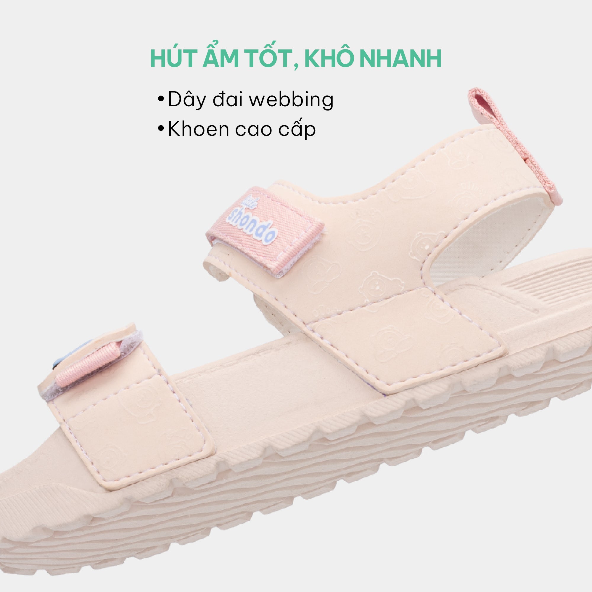 Sandal bé gái Little 4 monogram hồng