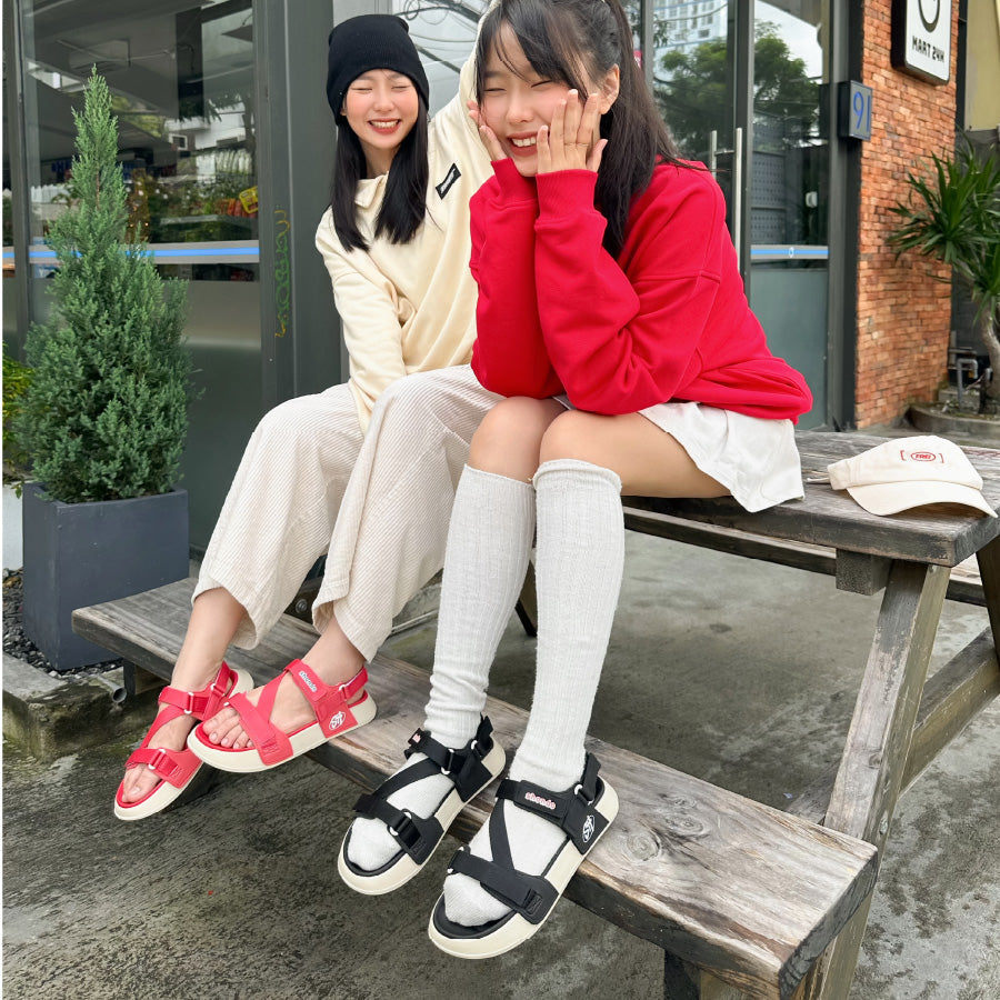 Platy 1 beige red sandals