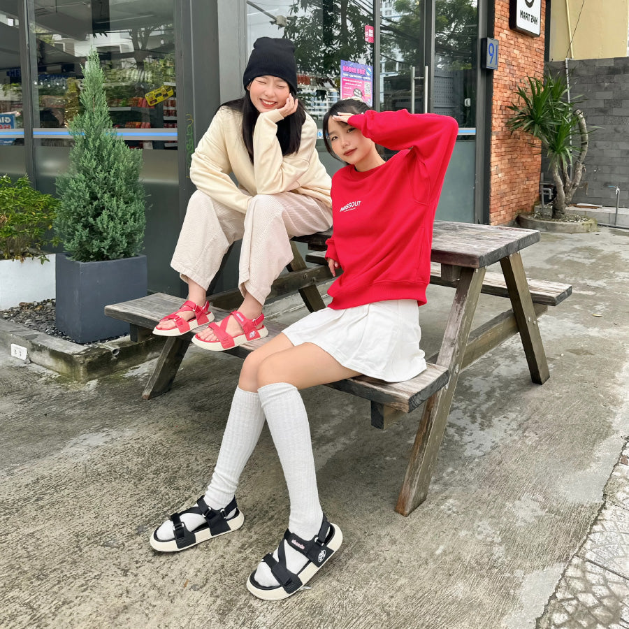 Platy 1 beige red sandals