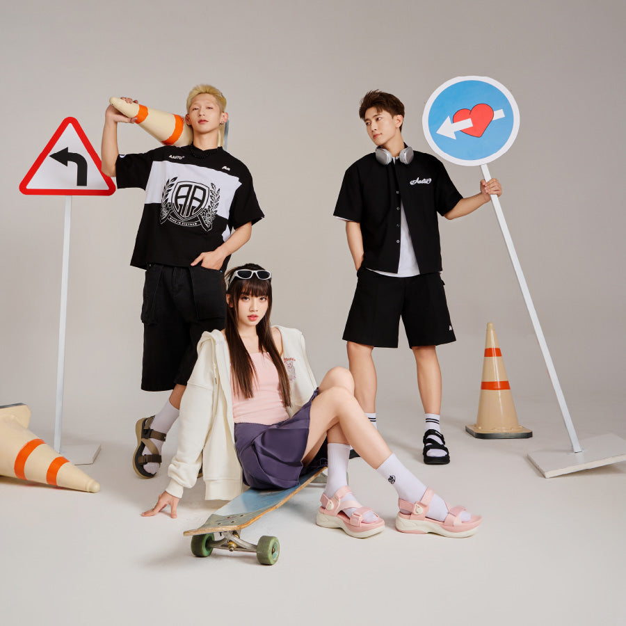 Sandals F8B trắng đen