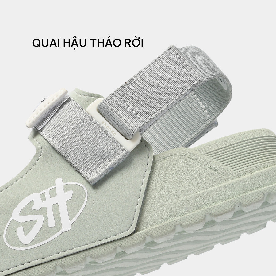 Sandals Platy 2 full xanh bơ xám