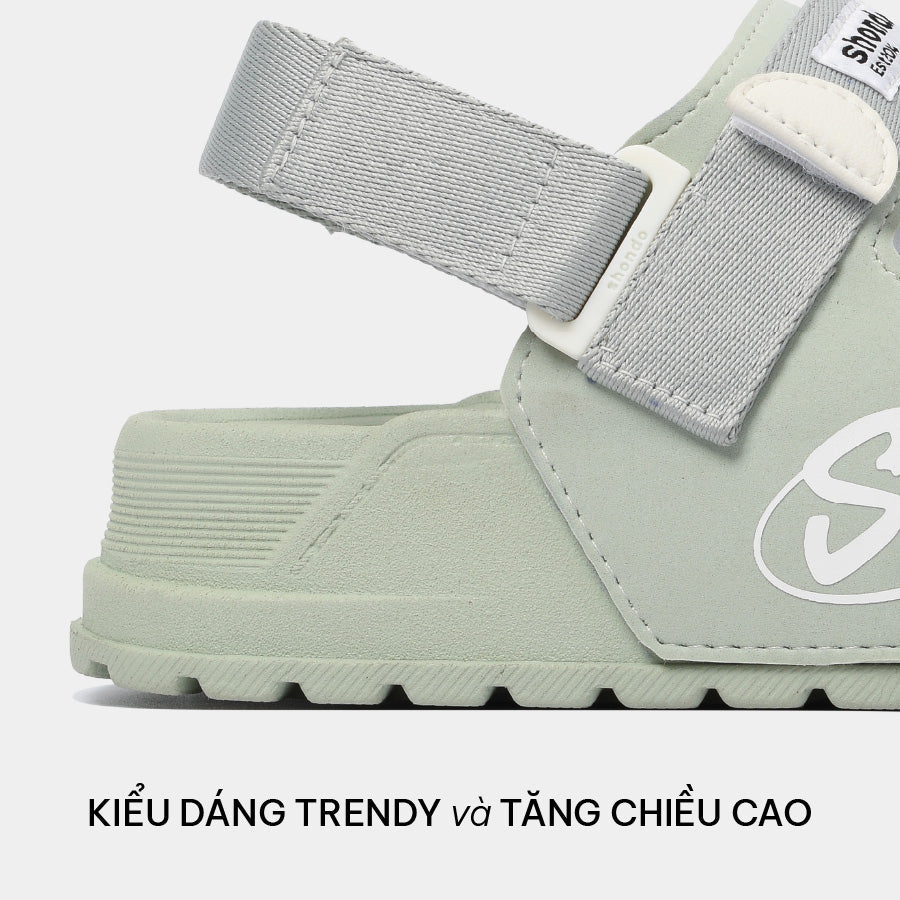Sandals Platy 2 full xanh bơ xám