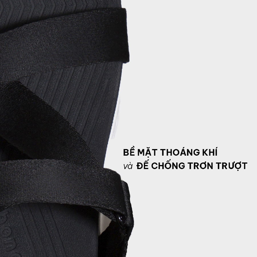 Sandals F7 Racing đế đen phối trắng quai đen