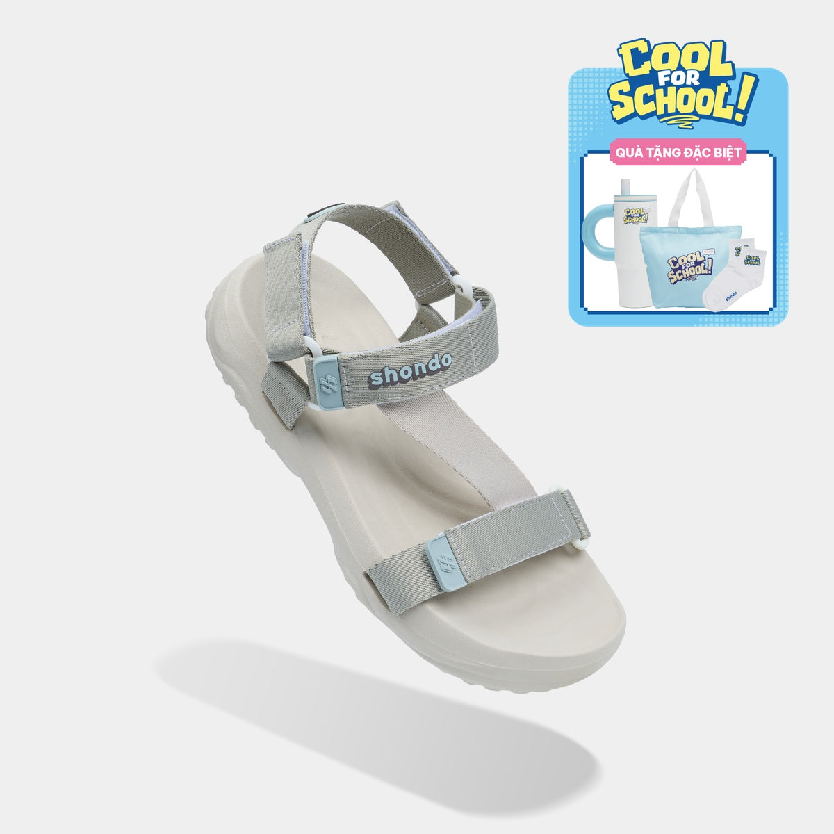 Sandal F11 Quai Chéo Unisex Xám Rêu