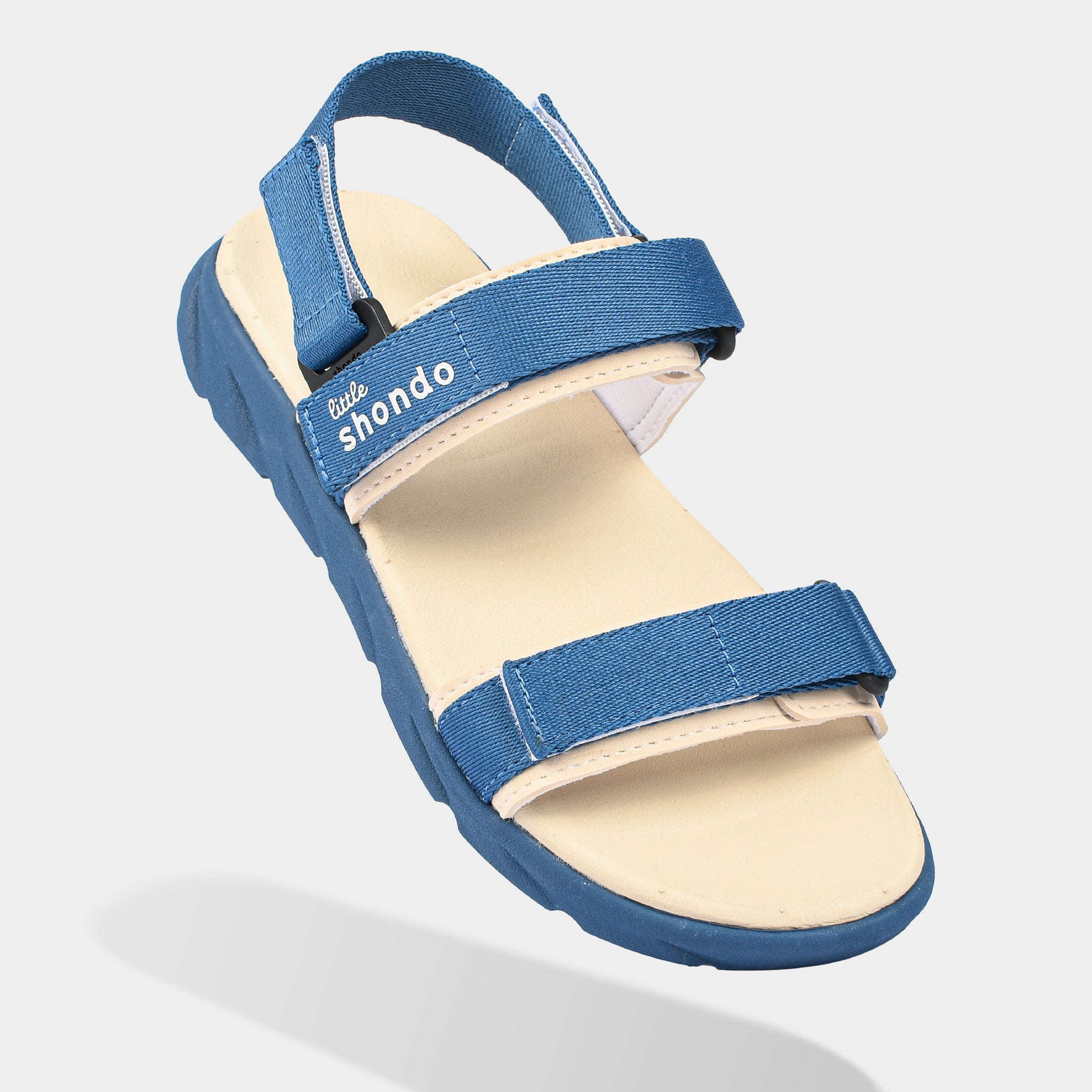 Sandals little F6S quai xanh dương be
