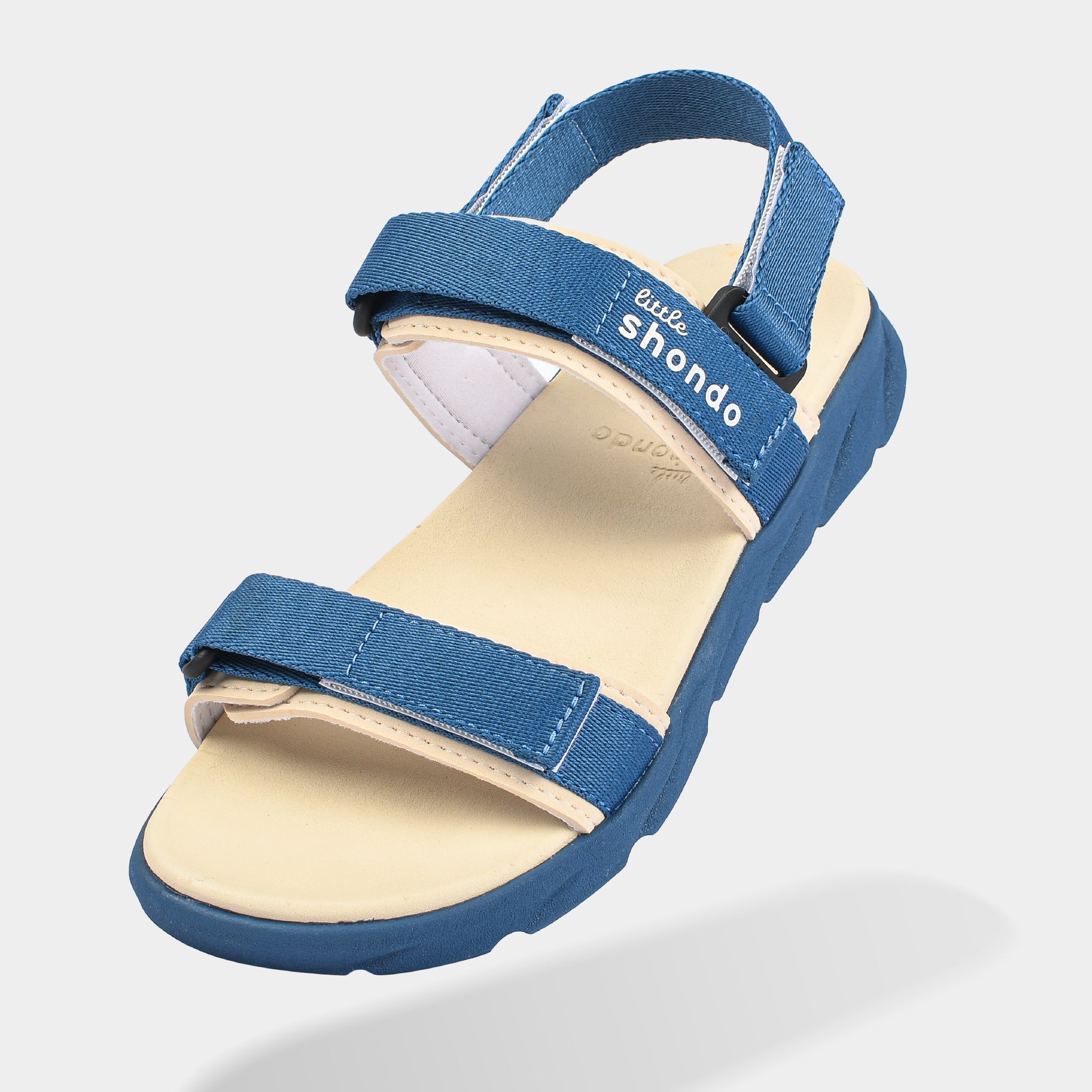 Sandals little F6S quai xanh dương be